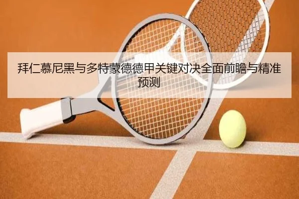 拜仁慕尼黑与多特蒙德德甲关键对决全面前瞻与精准预测 | 6686 Sports